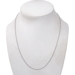 Vintage NC Sterling Silver 925 1.1mm Cable Chain Necklace 18"